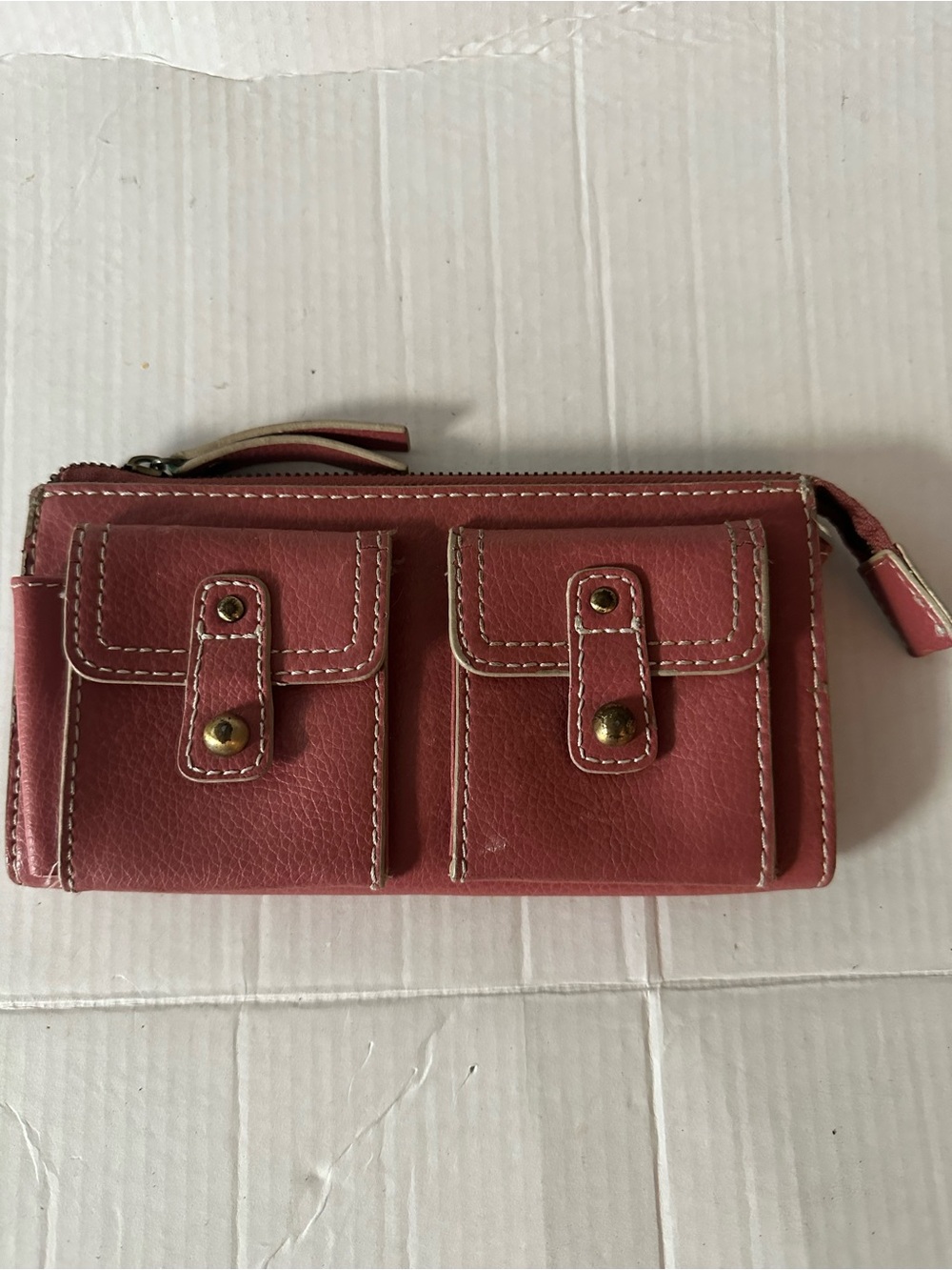 MNG Accessories Pink Zip Around Wallet Double Pocket Card Organizer